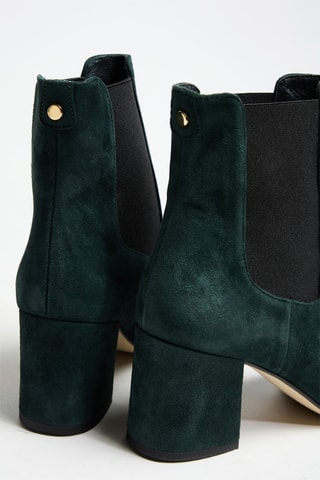 Botins Chelsea em nobuck - Verde-escuro - Cosmoparis