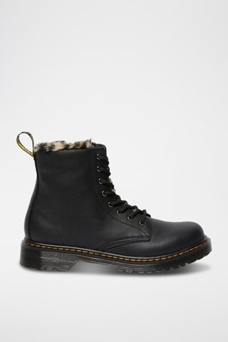 Botins forrados em couro - Preto - Martens