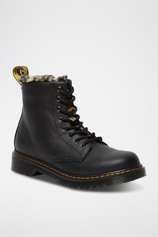 Botins forrados em couro - Preto - Martens