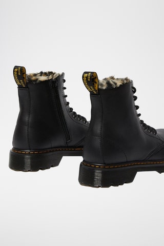 Botins forrados em couro - Preto - Martens