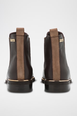 Botins Chelsea em couro - Castanho - Tropeziennes