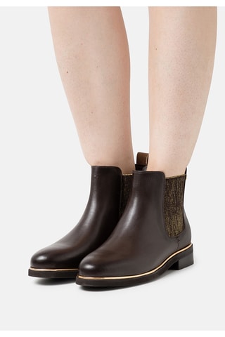 Botins Chelsea em couro - Castanho - Tropeziennes