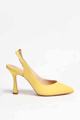 Sapatos de salto em nobuck - Amarelo - Cosmoparis