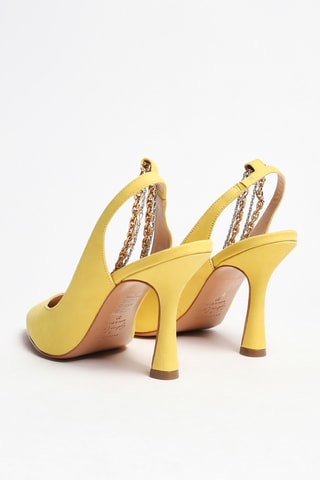 Sapatos de salto em nobuck - Amarelo - Cosmoparis