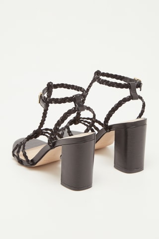 Sandálias em couro - Preto - Cosmoparis
