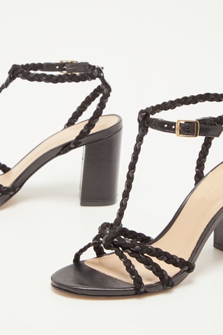 Sandálias em couro - Preto - Cosmoparis