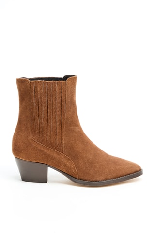 Botins Chelsea em nobuck - Castanho - Cosmoparis
