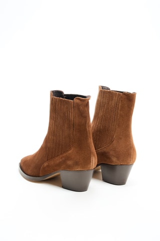 Botins Chelsea em nobuck - Castanho - Cosmoparis