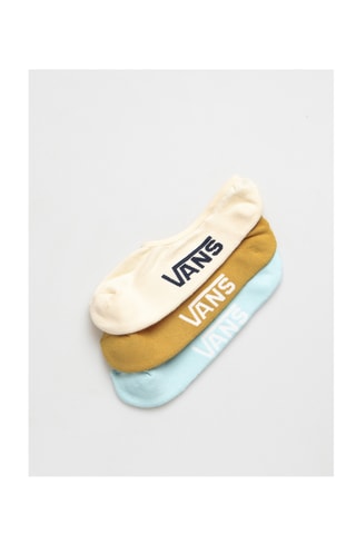 3 pares de meias curtas Classic Super - Bege e azul-celeste - Vans