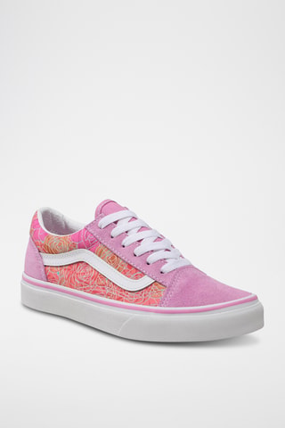 Sapatilhas em couro Old Skool - Rosa - Vans