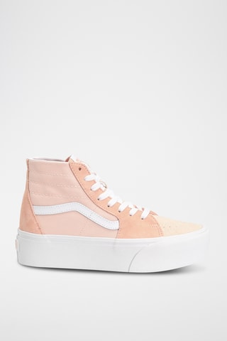 Sapatilhas subidas com plataforma em nobuck Stackform - Salmão - Vans