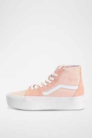 Sapatilhas subidas com plataforma em nobuck Stackform - Salmão - Vans