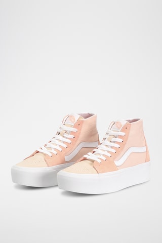 Sapatilhas subidas com plataforma em nobuck Stackform - Salmão - Vans