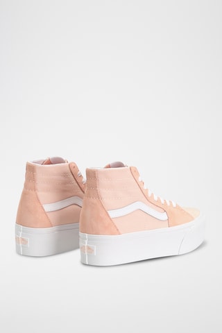 Sapatilhas subidas com plataforma em nobuck Stackform - Salmão - Vans