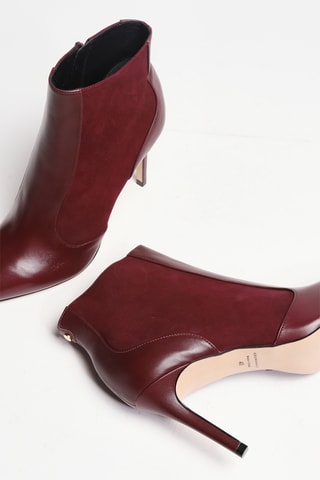 Botins em couro - Bordô - Cosmoparis