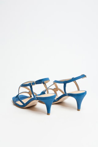 Sandálias de salto em nobuck - Azul-celeste - Cosmoparis
