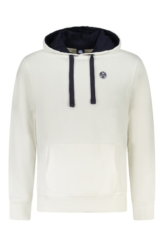 Sweat à capuche - Blanc et bleu