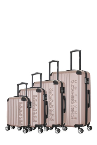 Juego de 4 maletas Rome (XS/S/M/L) - 47/57,5/67/76,5 cm - Rosa