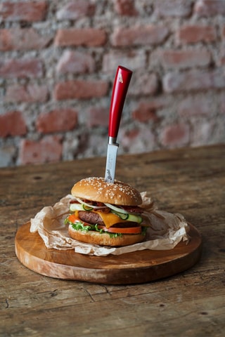 6 cuchillos de carne de acero inoxidable Elegance - 11 cm