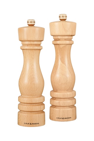 Molinillo de pimienta y molinillo de sal de madera de haya London
