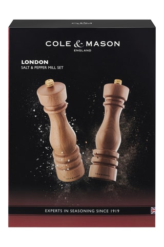 Molinillo de pimienta y molinillo de sal de madera de haya London