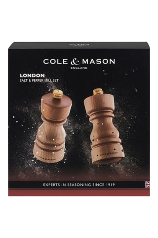 Molinillo de pimienta y molinillo de sal de madera de haya London