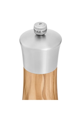 Molinillo de pimienta de madera de olivo y acero inoxidable Bromley