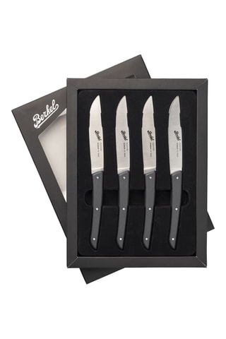 4 cuchillos chuleteros de acero inoxidable - 11 cm
