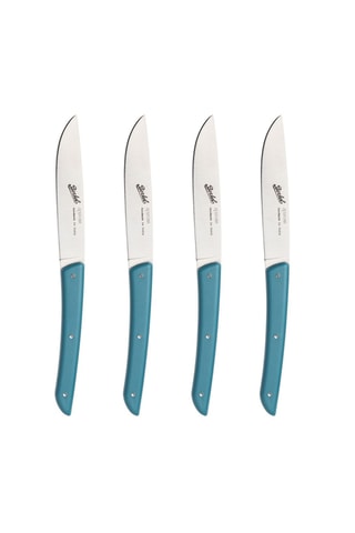 4 cuchillos chuleteros de acero inoxidable - 11 cm