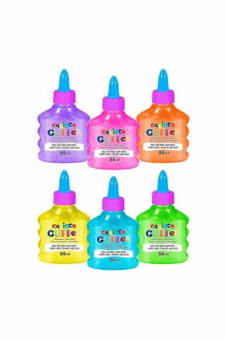 12 Glitterlijmflessen - 12 x 88 ml