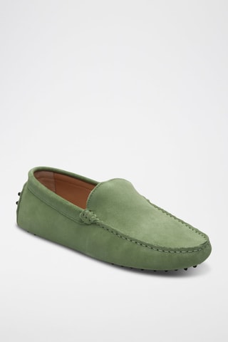 Mocassins en nubuck Lenny - Vert