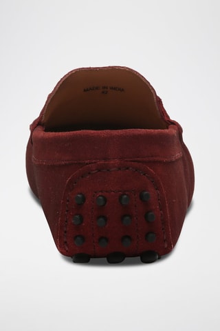 Mocassins en croûte de cuir Edwin - Rouge
