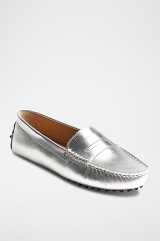 Mocassins en cuir Deira - Argenté