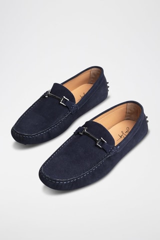 Mocassins en nubuck  Harold - Bleu