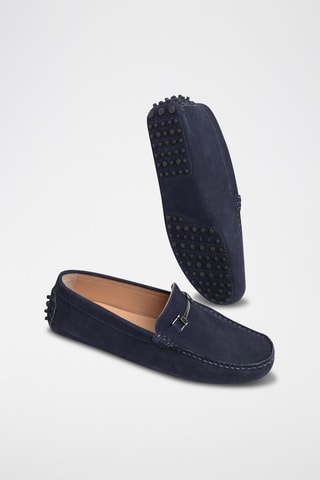 Mocassins en nubuck  Harold - Bleu