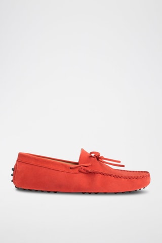 Mocassins en nubuck Johnny - Rouge