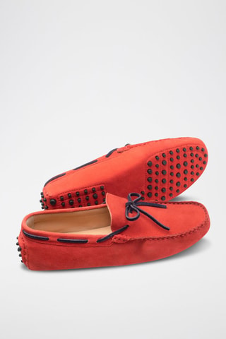 Mocassins en croûte de cuir Quid - Rouge