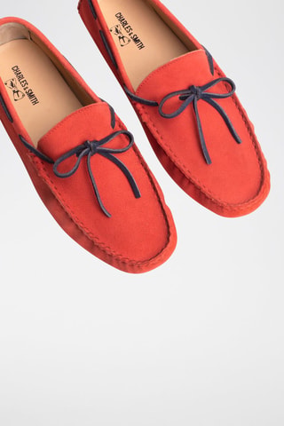 Mocassins en croûte de cuir Quid - Rouge