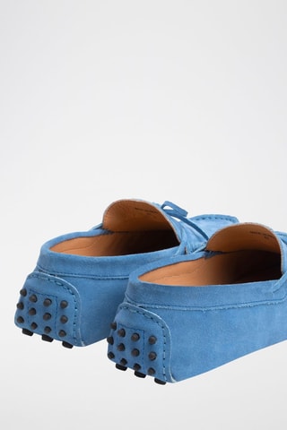 Mocassins en croûte de cuir Johnny - Bleu