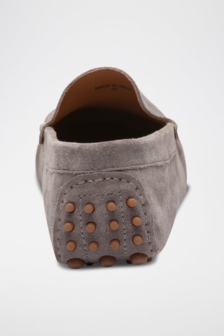 Mocassins en croûte de cuir Lenny - Gris