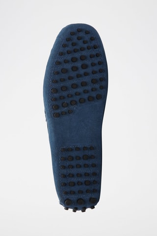 Mocassins en croûte de cuir Tom - Bleu
