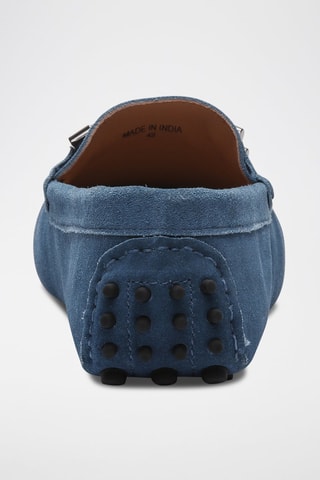 Mocassins en croûte de cuir Tom - Bleu