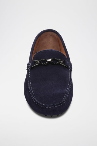 Mocassins en croûte de cuir Jace - Bleu