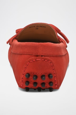 Mocassins en nubuck Kate - Rouge