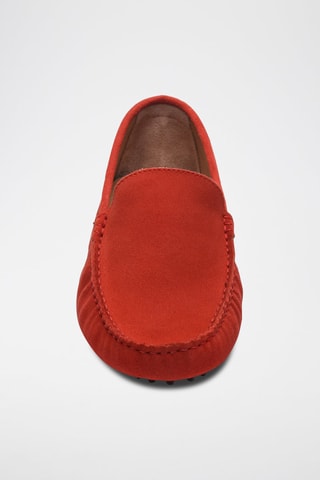 Mocassins en nubuck Lenny - Rouge