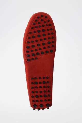 Mocassins en nubuck Lenny - Rouge