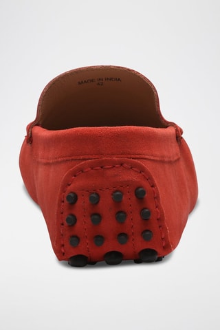 Mocassins en nubuck Lenny - Rouge