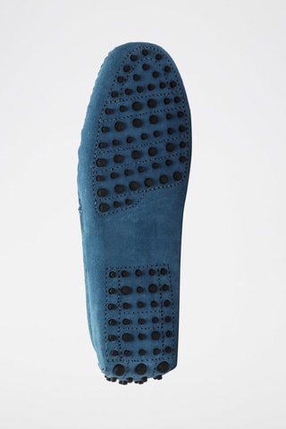 Mocassins en croûte de cuir Cole - Bleu