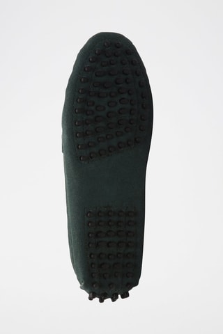 Mocassins en nubuck - Vert