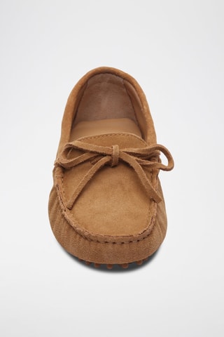 Mocassins en croûte de cuir Newton - Marron